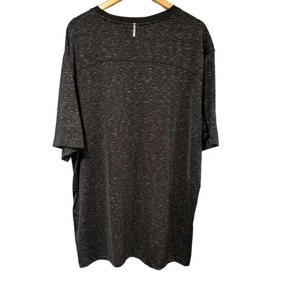 Reebok Mens XXL Black Space Dye Speedwick Athletic T-Shirt #310 - Picture 3 of 15